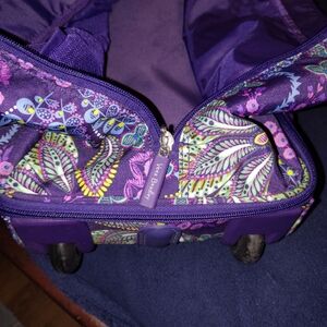 Vera Bradley Purple Patterned Rolling Bag